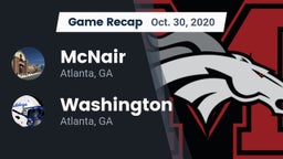 Recap: McNair  vs. Washington  2020