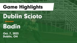 Dublin Scioto  vs Badin  Game Highlights - Oct. 7, 2023