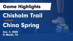 Chisholm Trail  vs China Spring  Game Highlights - Jan. 2, 2020