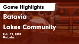 Batavia  vs Lakes Community  Game Highlights - Feb. 22, 2020