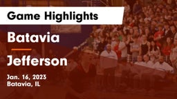 Batavia  vs Jefferson  Game Highlights - Jan. 16, 2023