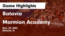 Batavia  vs Marmion Academy  Game Highlights - Nov. 22, 2023
