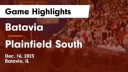 Batavia  vs Plainfield South  Game Highlights - Dec. 16, 2023