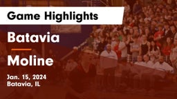Batavia  vs Moline  Game Highlights - Jan. 15, 2024