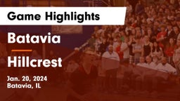 Batavia  vs Hillcrest  Game Highlights - Jan. 20, 2024