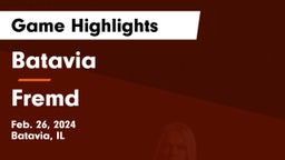 Batavia  vs Fremd  Game Highlights - Feb. 26, 2024