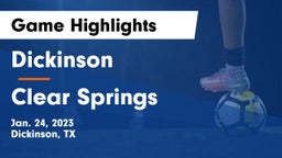 Dickinson  vs Clear Springs  Game Highlights - Jan. 24, 2023