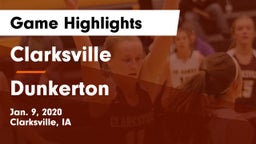Clarksville  vs Dunkerton  Game Highlights - Jan. 9, 2020