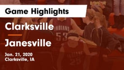 Clarksville  vs Janesville  Game Highlights - Jan. 21, 2020