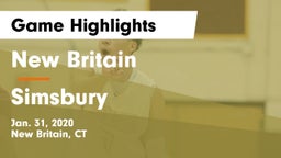 New Britain  vs Simsbury Game Highlights - Jan. 31, 2020