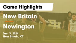 New Britain  vs Newington  Game Highlights - Jan. 3, 2024