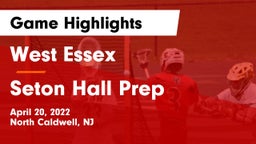 West Essex  vs Seton Hall Prep  Game Highlights - April 20, 2022