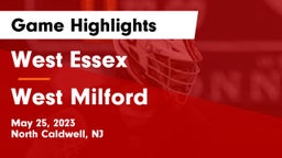 West Essex  vs West Milford  Game Highlights - May 25, 2023