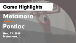 Metamora  vs Pontiac  Game Highlights - Nov. 23, 2018