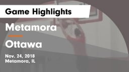 Metamora  vs Ottawa  Game Highlights - Nov. 24, 2018