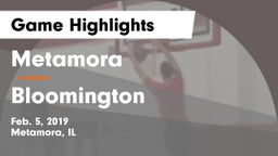 Metamora  vs Bloomington  Game Highlights - Feb. 5, 2019