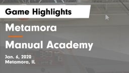 Metamora  vs Manual Academy  Game Highlights - Jan. 6, 2020