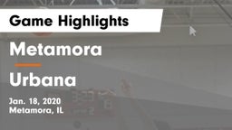 Metamora  vs Urbana  Game Highlights - Jan. 18, 2020