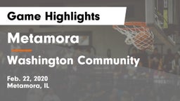 Metamora  vs Washington Community  Game Highlights - Feb. 22, 2020