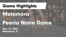 Metamora  vs Peoria Notre Dame  Game Highlights - Nov. 21, 2023