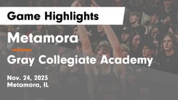 Metamora  vs Gray Collegiate Academy Game Highlights - Nov. 24, 2023