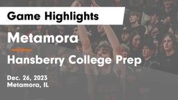 Metamora  vs Hansberry College Prep Game Highlights - Dec. 26, 2023