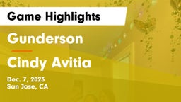 Gunderson  vs Cindy Avitia Game Highlights - Dec. 7, 2023