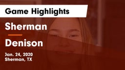 Sherman  vs Denison  Game Highlights - Jan. 24, 2020