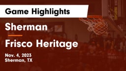 Sherman  vs Frisco Heritage  Game Highlights - Nov. 4, 2023