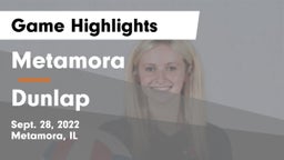 Metamora  vs Dunlap  Game Highlights - Sept. 28, 2022