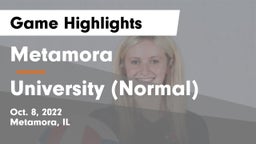Metamora  vs University (Normal)  Game Highlights - Oct. 8, 2022