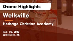 Wellsville  vs Heritage Christian Academy Game Highlights - Feb. 28, 2022