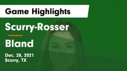 Scurry-Rosser  vs Bland Game Highlights - Dec. 28, 2021
