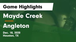 Mayde Creek  vs Angleton  Game Highlights - Dec. 18, 2020