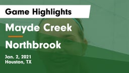 Mayde Creek  vs Northbrook  Game Highlights - Jan. 2, 2021