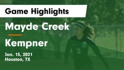 Mayde Creek  vs Kempner  Game Highlights - Jan. 15, 2021