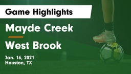 Mayde Creek  vs West Brook  Game Highlights - Jan. 16, 2021