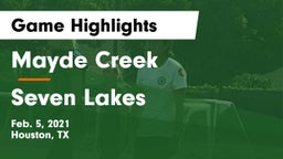 Mayde Creek  vs Seven Lakes  Game Highlights - Feb. 5, 2021