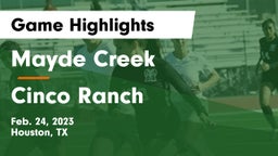 Mayde Creek  vs Cinco Ranch  Game Highlights - Feb. 24, 2023