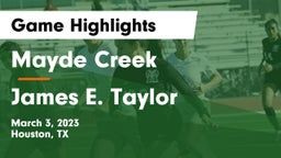 Mayde Creek  vs James E. Taylor  Game Highlights - March 3, 2023
