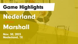 Nederland  vs Marshall  Game Highlights - Nov. 30, 2023