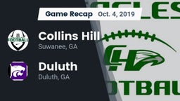 Recap: Collins Hill  vs. Duluth  2019