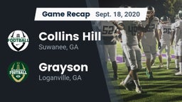 Recap: Collins Hill  vs. Grayson  2020