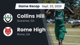 Recap: Collins Hill  vs. Rome High 2020