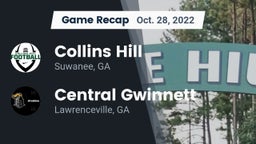 Recap: Collins Hill  vs. Central Gwinnett  2022