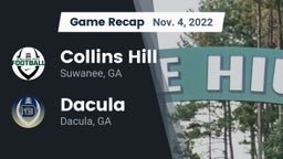 Recap: Collins Hill  vs. Dacula  2022