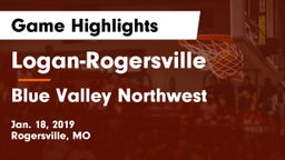 Logan-Rogersville  vs Blue Valley Northwest Game Highlights - Jan. 18, 2019