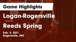 Logan-Rogersville  vs Reeds Spring  Game Highlights - Feb. 9, 2021
