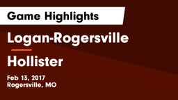 Logan-Rogersville  vs Hollister  Game Highlights - Feb 13, 2017