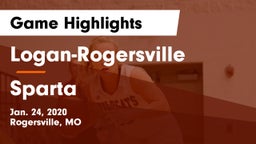 Logan-Rogersville  vs Sparta Game Highlights - Jan. 24, 2020